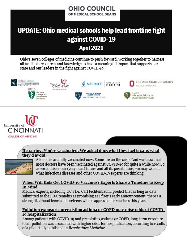 UPDATE: Ohio Medical Schools help lead frontline fight against COVID-19